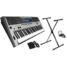 Синтезатор YAMAHA PSR-E443 (+блок питания+стойка+педаль сустейн)