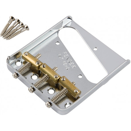 ​Бридж для электрогитары FENDER 3-SADDLE AMERICAN VINTAGE TELECASTER BRIDGE ASSEMBLY WITH BRASS SADDLES CHROME