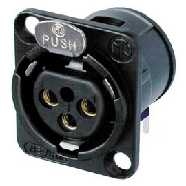 Панельный разъем XLR Neutrik NC3FD-H-B​