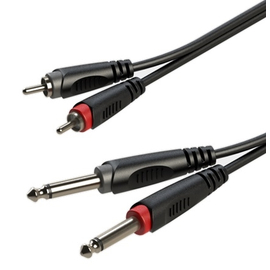 Готовый аудиокабель Roxtone RACC150L1, 2х1x0.14 кв. мм, вн. диаметр 4x8 мм, 1 м
