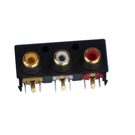 Разъем GNI0082 RCAx3 пластина