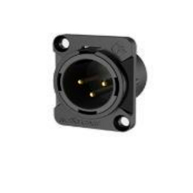 Разъем Roxtone RX3MD-BG XLR панельный male (папа)