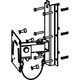 Кронштейн для крепления на стену и страховочный тросик для акустических систем D.A.S. Audio AXW-3W