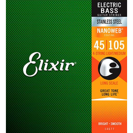 ​Набор струн для бас-гитары Elixir Bass SS NW 4 LM 045 set