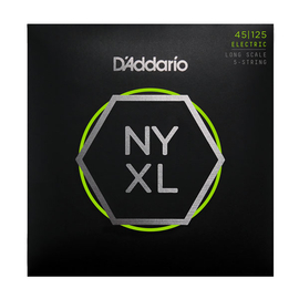 Струны для бас-гитар D`ADDARIO NYXL45125 LT TOP/MED BTM 5 STRING 45-125
