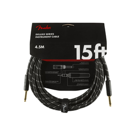 Кабель инструментальный FENDER CABLE DELUXE SERIES 15' BLACK TWEED, фото 