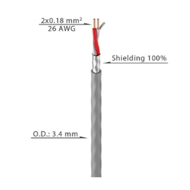 Кабель микрофонный Roxtone MC032-300, 2 x 0,18 кв.мм, вн.диаметр 3,3 мм, 300м, фото 