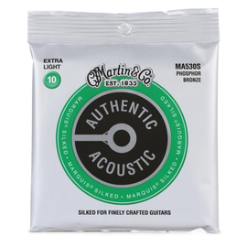 Струни для акустичної гітари MARTIN MA530S Authentic Acoustic Marquis Silked 92/8 Phosphor Bronze Extra Light (10-47), image 