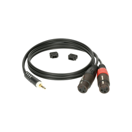 Кабель коммутационный KLOTZ AY8 Y-CABLE STEREO MINI JACK - 2xXLR FEMALE BLACK 3 M, фото 