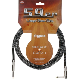 Кабель інструментальний KLOTZ 59 VINTAGE PRO GUITAR CABLE ANGLED 4.5 M, image 