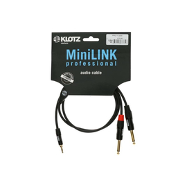 Кабель коммутационный KLOTZ KY5-090 MINILINK PRO Y-CABLE BLACK 0.9 M, фото 