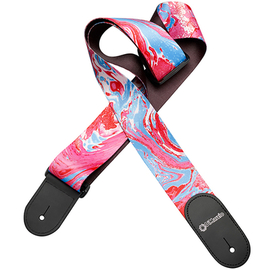 Гитарный ремень DIMARZIO DD3144 STEVE VAI w/Leather Ends - Blue Cherry Universe