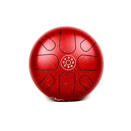 Глюкофон PALM PERCUSSION METAL TONGUE DRUM 8 LEAFS SPOT RED DOFF