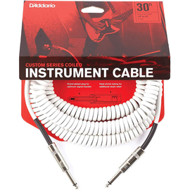 Инструментальный кабель D`ADDARIO PW-CDG-30WH Coiled Instrument Cable - White