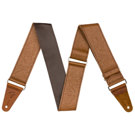 Гитарный ремень FENDER 2" TOOLED LEATHER STRAP BROWN