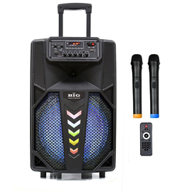 Портативная акустическая система BIG 240 STAR USB/MP3/FM/BT/TWS + 2pcs VHF mic