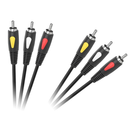 Готовый кабель 3RCA - 3RCA 1,8 м Cabletech Eco-Line KPO4002-1.8