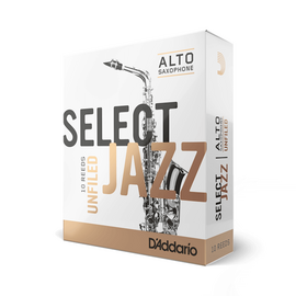 Трости для альт-саксофона D'ADDARIO Select Jazz - Alto Sax Unfiled 3M - 10 Pack