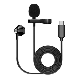 Петличный микрофон с наушником FZONE KM-05 LAVALIER MICROPHONE W/ EARPHONE (USB Type C)