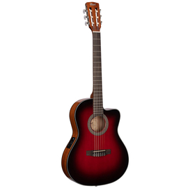 Классическая гитара со звукоснимателем CORT Jade E Nylon (Burgundy Red Burst)