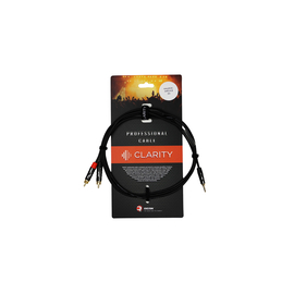 Коммутационный кабель Clarity miniJACK-2xRCA-B/2m