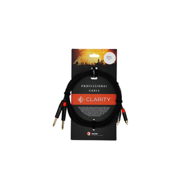 Комутаційний кабель Clarity 2xJACK-2xRCA-B/3m