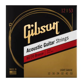 Струны для акустических гитар GIBSON SAG-BRW12 80/20 BRONZE ACOUSTIC GUITAR STRINGS LIGHT