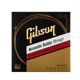 Струни для акустичних гітар GIBSON SAG-CBRW12 COATED 80/20 BRONZE ACOUSTIC GUITAR STRINGS LIGHT