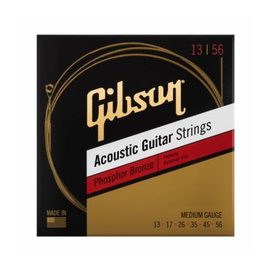 Струни для акустичних гітар GIBSON SAG-PB13 PHOSPHOR BRONZE ACOUSTIC GUITAR STRINGS 13-56 MEDIUM
