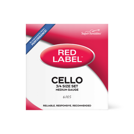 Струны для виолончели D'ADDARIO Super Sensitive 6105 Red Label Cello String Set - 3/4 Size
