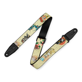 Гітарний ремінь LEVY'S MP2TAT-005 2″ Tattoo Series Poly Guitar Strap - Old School