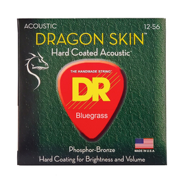 Струны для акустической гитары DR STRINGS DRAGON SKIN ACOUSTIC - BLUEGRASS (12-56) DSA-12/56