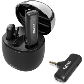 Радіосистема для смартфонів та камер (роз'єм 3.5 mm jack), 2 мікрофони + 1 приймач Boya BY-WM3T-M2 charging case