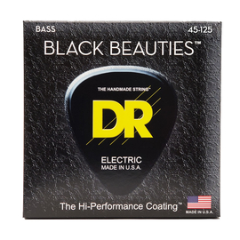 Струны для 5-струнной бас-гитары DR STRINGS BLACK BEAUTIES BASS 5-STRING - MEDIUM (45-125) BKB5-45