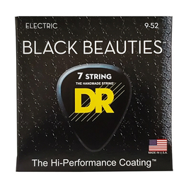 Струни для 7-струнної електрогітари DR STRINGS BLACK BEAUTIES ELECTRIC - LIGHT 7-STRING (9-52) BKE7-9