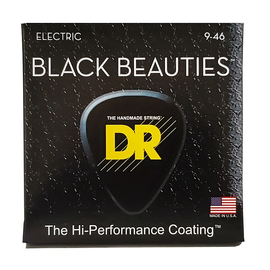 Cтруны для электрогитары DR STRINGS BLACK BEAUTIES ELECTRIC - LIGHT HEAVY (9-46) BKE-9/46