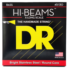 Струны для 5-струнной бас-гитары DR STRINGS HI-BEAM BASS - MEDIUM - LONG SCALE - 5-STRING (45-130) LMR5-130
