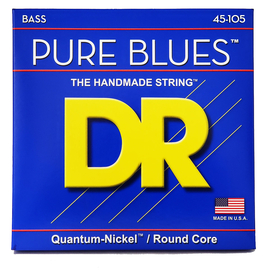 Струны для бас-гитары DR STRINGS PURE BLUES BASS - MEDIUM (45-105) PB-45