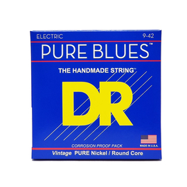 Струни для електрогітари DR STRINGS PURE BLUES ELECTRIC GUITAR STRINGS - LIGHT (9-42) PHR-9