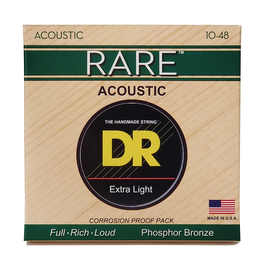 Струны для акустической гитары DR STRINGS RARE ACOUSTIC PHOSPHOR BRONZE - EXTRA LIGHT (10-48) RPL-10