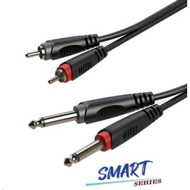 Готовий аудіокабель Roxtone SACC150L2, 2х1x0.14 кв. мм, зов. діаметр 4x8 мм, 2 м