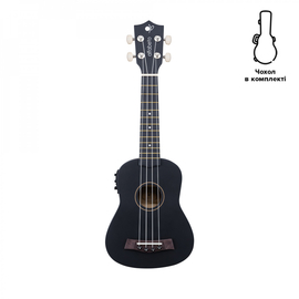 Электроакустическое укулеле Alfabeto U21 EQ (Черный) + чехол
