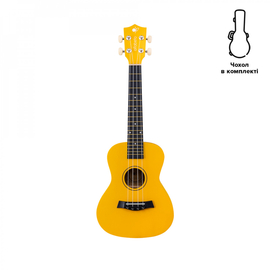 Укулеле концерт Alfabeto U23 (Желтый) + чехол