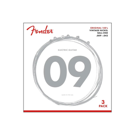 Струны для электрогитар FENDER ORIGINAL 150'S 009-.042 PURE NICKEL GUITAR STRINGS - 3 PACK