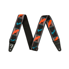 Ремінь гітарний FENDER STRAP 2" NEON MONOGRAMMED BLUE ORANGE