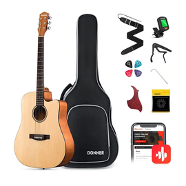 Гітарний набір Donner Music DAD-140C 41 Inch Acoustic Guitar EC1250