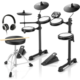 Електронна ударна установка Donner Music DED-80 5 Drums 3 Cymbals with Drum Throne/ Sticks/ Headphone/ Audio Cable EC3414