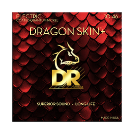 Струны для электрогитары DR Strings DRAGON SKIN+ Electric - Medium (10-46) DEQ-10