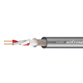Кабель микрофонный Roxtone MC080-1, 2х0.25 кв. мм, вн. диаметр 6,8 мм, 1 м