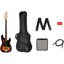 Гітарний набір з бас-гітарою FENDER SQUIER AFFINITY SERIES PRECISION BASS PJ PACK 3 COLOR SUNBURST